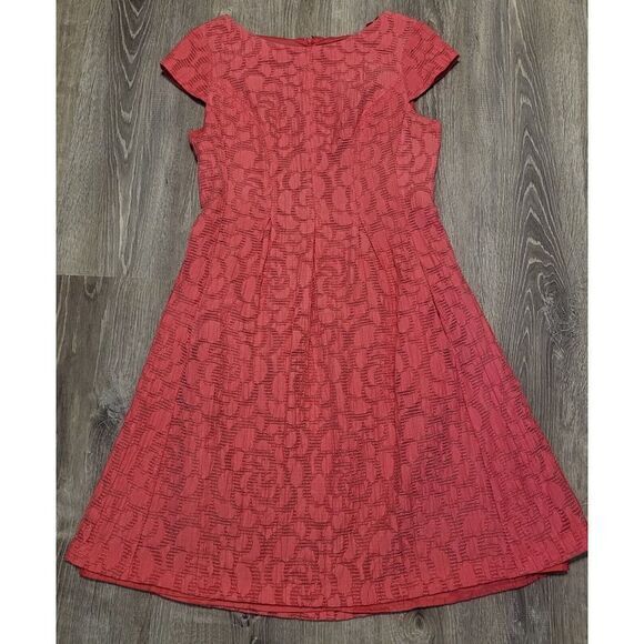 Christopher & Banks  Lined Floral Design Cap Sleeves Pink‎ Dress Size 10 - Picture 2 of 12